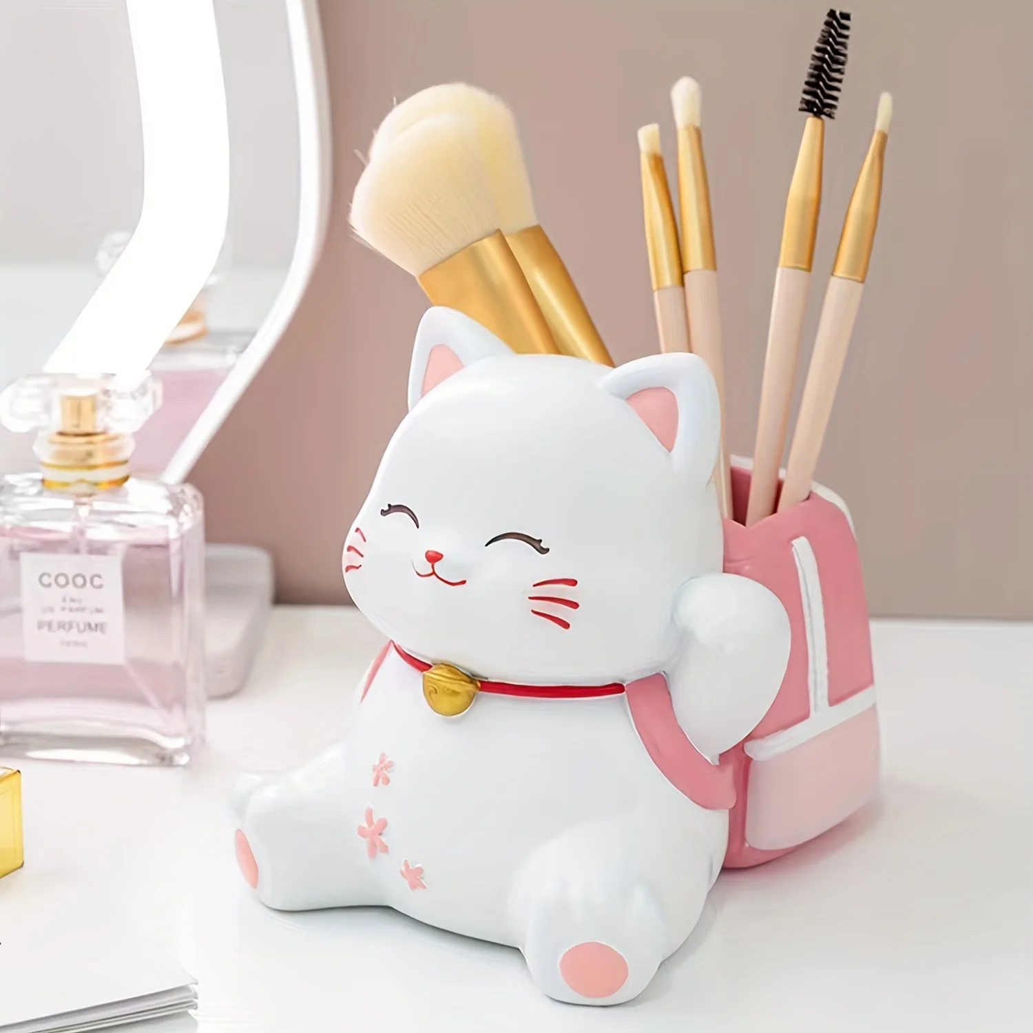 Cat Pen Holder-Unique Design for Makeup Brush, Pen, Key Storage
