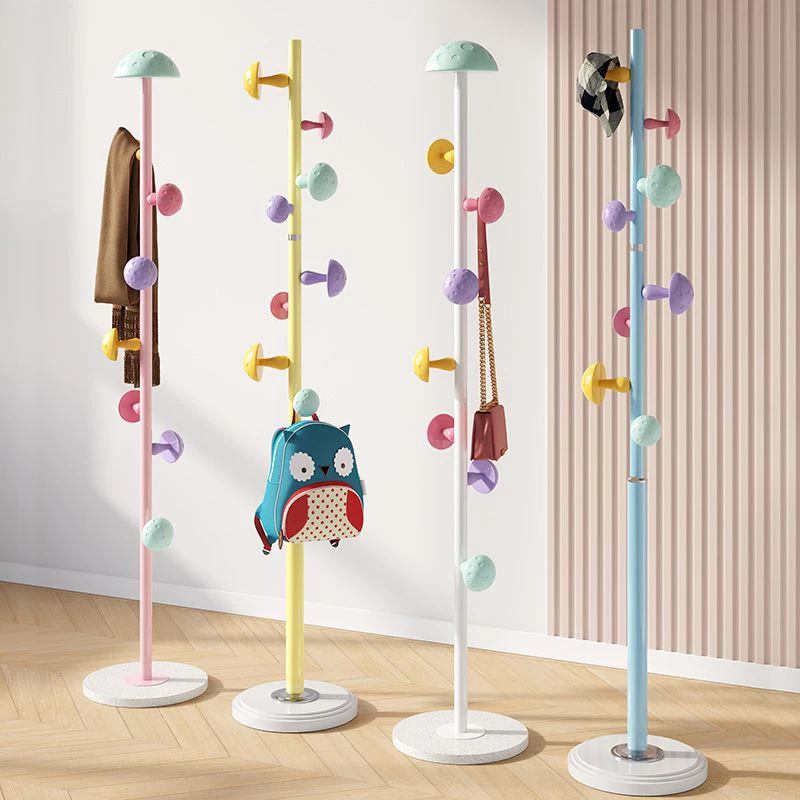 

Floor Standing Coat Rack Now Furniture Wrought Iron Hanger Modern Simple Clothes Rack Hanging School Bag Kids Coat Rack