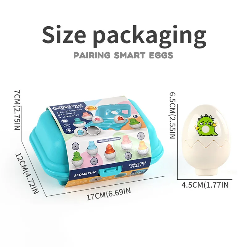 Toddler Sensory Matching Eggs Toys Montessori Sorting Educational Toy for Kids 1-3Y Puzzle Games Easter Eggs Basket Stuffers 6