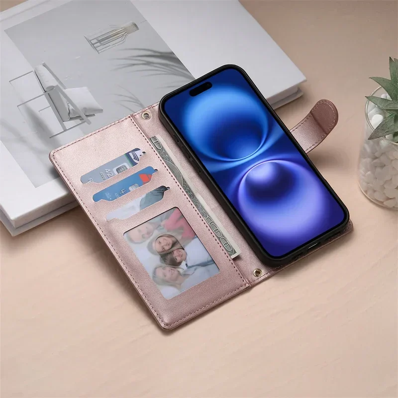 Long Lanyard Wallet Case for Samsung Galaxy A16 A26 A36 A56 A15 A35 A55 A14 A34 A54 A13 A33 A53 A06 A05S Flip Leather Card Cover 4