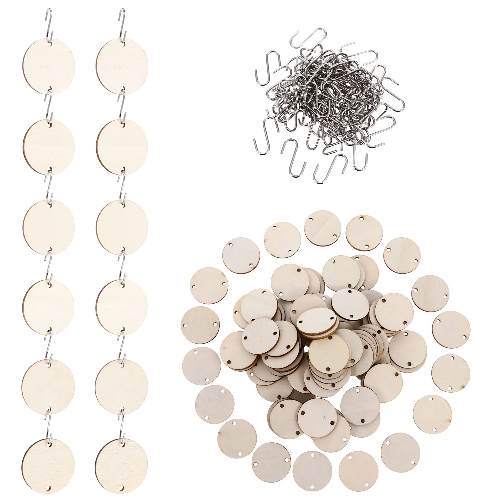 

DIY Wood Chip Skewers Birthday Reminder Circles Calendars Wooden Pendants Decorate