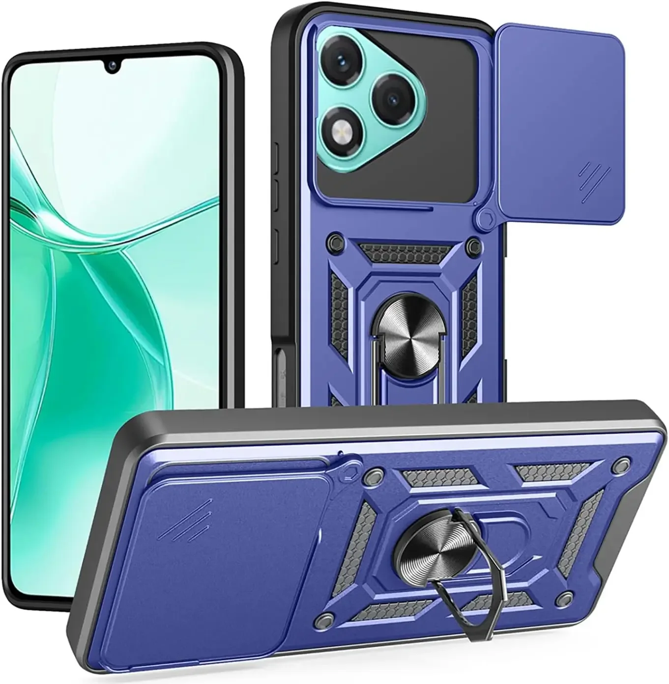 Armor Shockproof Case with Ring Magnetic Car Stand Holder - Protective Cover Coque s