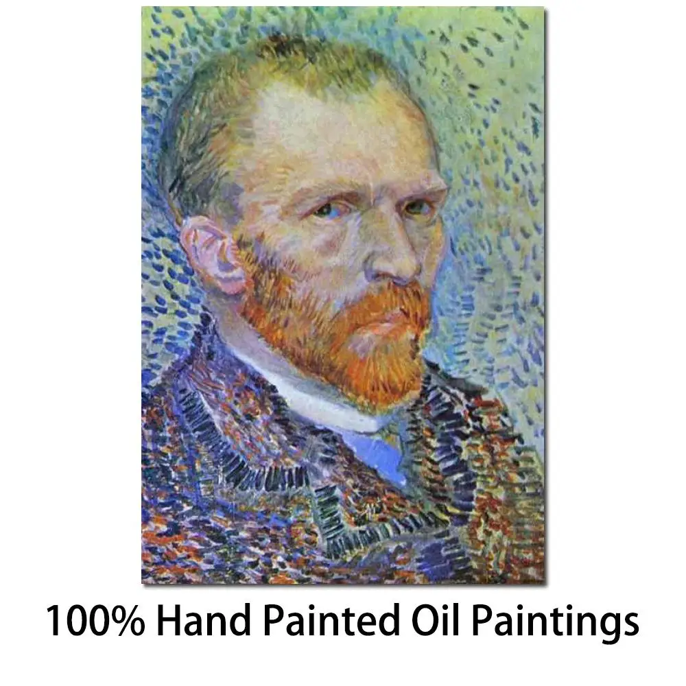 

Canvas Art Vincent Van Gogh Oil Painting Self-portrait Handmade Famous Artwork Impressionism Modern Wall Decor High Quality