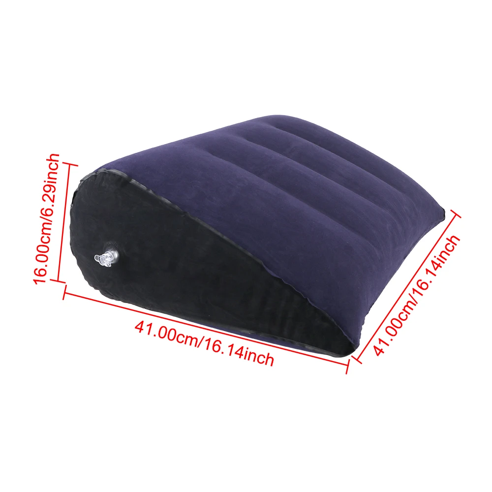 Portable For Travel Office Car Relax Cushion Couple Love Cushion Foot Rest Air Pillow Inflatable Triangle Pillow PVC Flocking 2