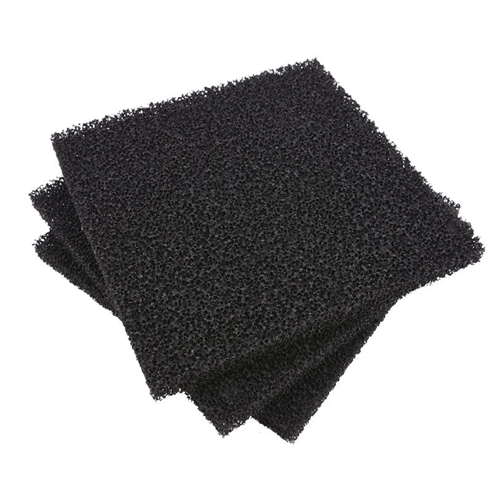 1/2/5/10pcs Universal Black Activated Carbon Foam Sponge Air Filter