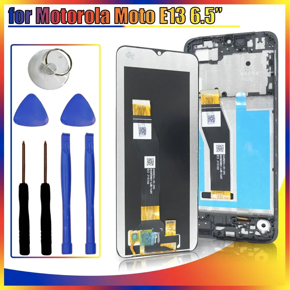 ARSSLY Schermo LCD Per Motorola Moto E13 2023 - Display 6.5" Con Kit Riparazione E Pellicola - Nero - 2