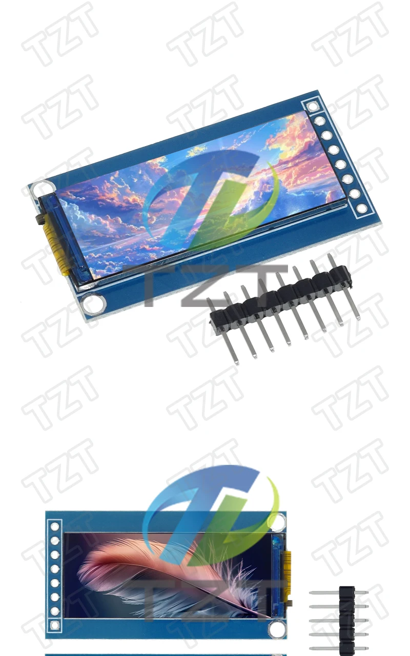 TZT 1/3 Stück 1,45 Zoll TFT LCD Bildschirmmodul GC9107 Kleiner Bildschirm 60*160 Modul LCD Vollansicht SPI Farbbildschirm für Arduino – Detail 3