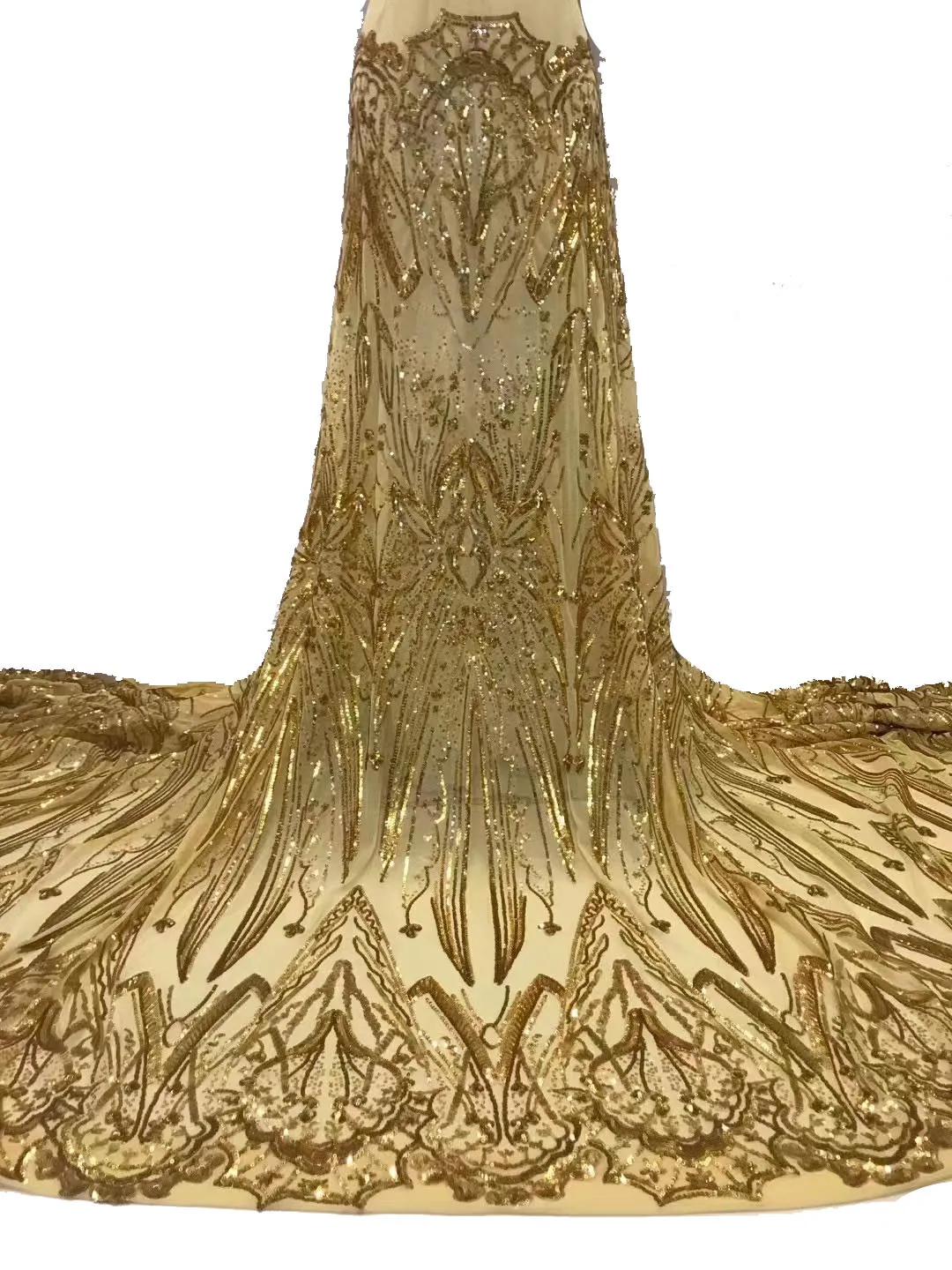 

Новинка 2023, изысканное блестящее эластичное Сетчатое кружево, европейская ткань для вечернего платья с блестками, отличная цена, 5 ярдов