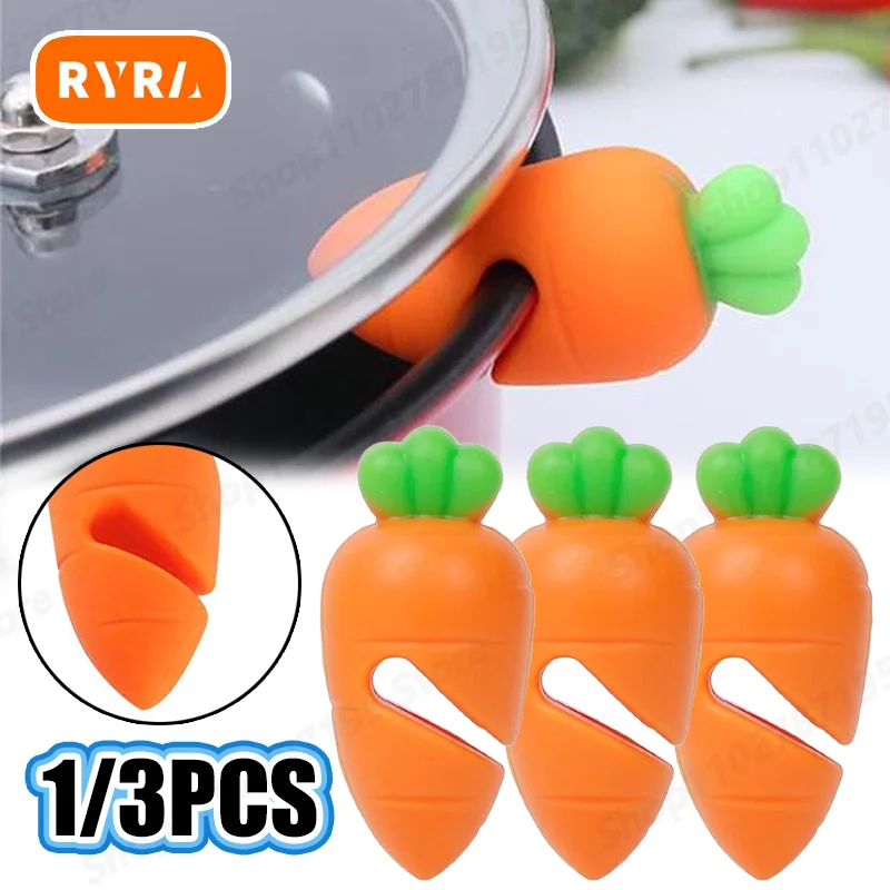 

Silicone Pot Lid Anti-spill Rack Heat-resistant Anti-Overflow Stoppers Pot Cover Lifter Holder Creative Kitchen Tools Gadgets