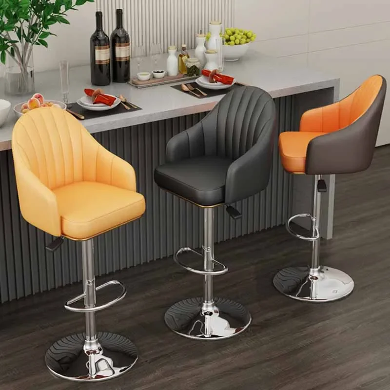 

Barbers Swivel Bar Stool Modern Design Salon Tubular Bar Chairs Counter Luxury Ergonomic Taburete Alto Lounge Suite Furniture