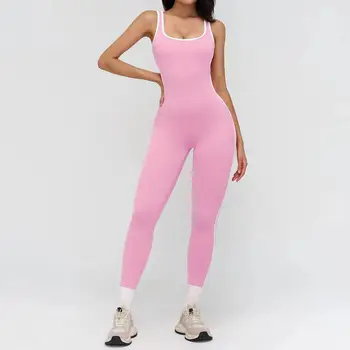 Yoga Set Female Jumpsuit Long Elegant Sports Bodysuit Woman Gym Clothes Strappy Fitness Overalls Push Up Pilates Yoga Leotard 1