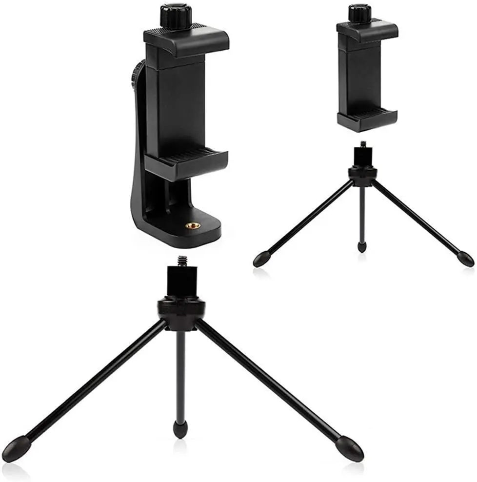 Adaptador de montaje de trípode para teléfono/soporte universal para  teléfono celular, se adapta a cualquier teléfono inteligente, tornillo  estándar de 1/4 pulgadas, giratorio vertical y horizontal, compatible con  iPhone, Samsung, selfie Stick  