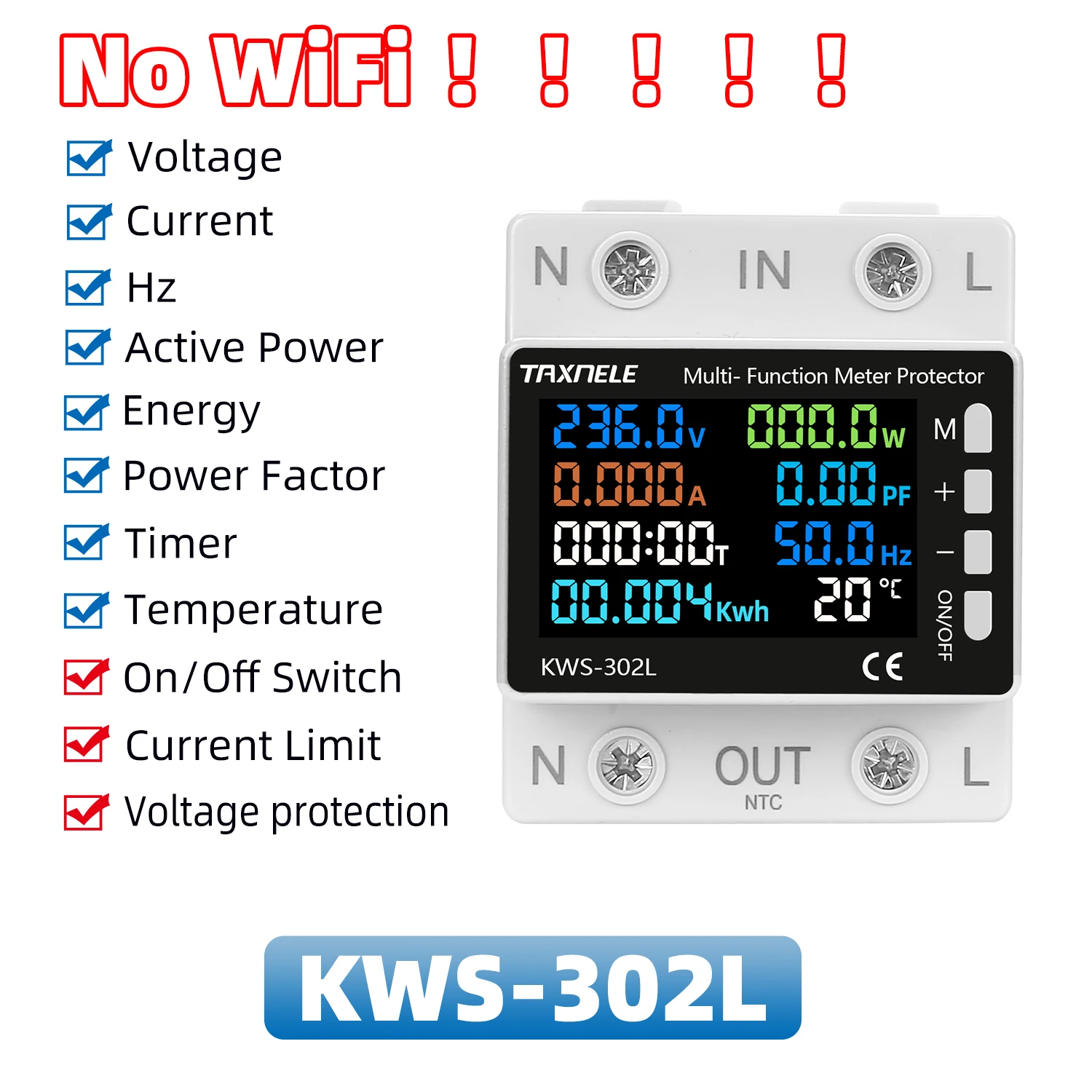 Smart WiFi Energy Meter with Voltage Protection and Temperature Monitoring