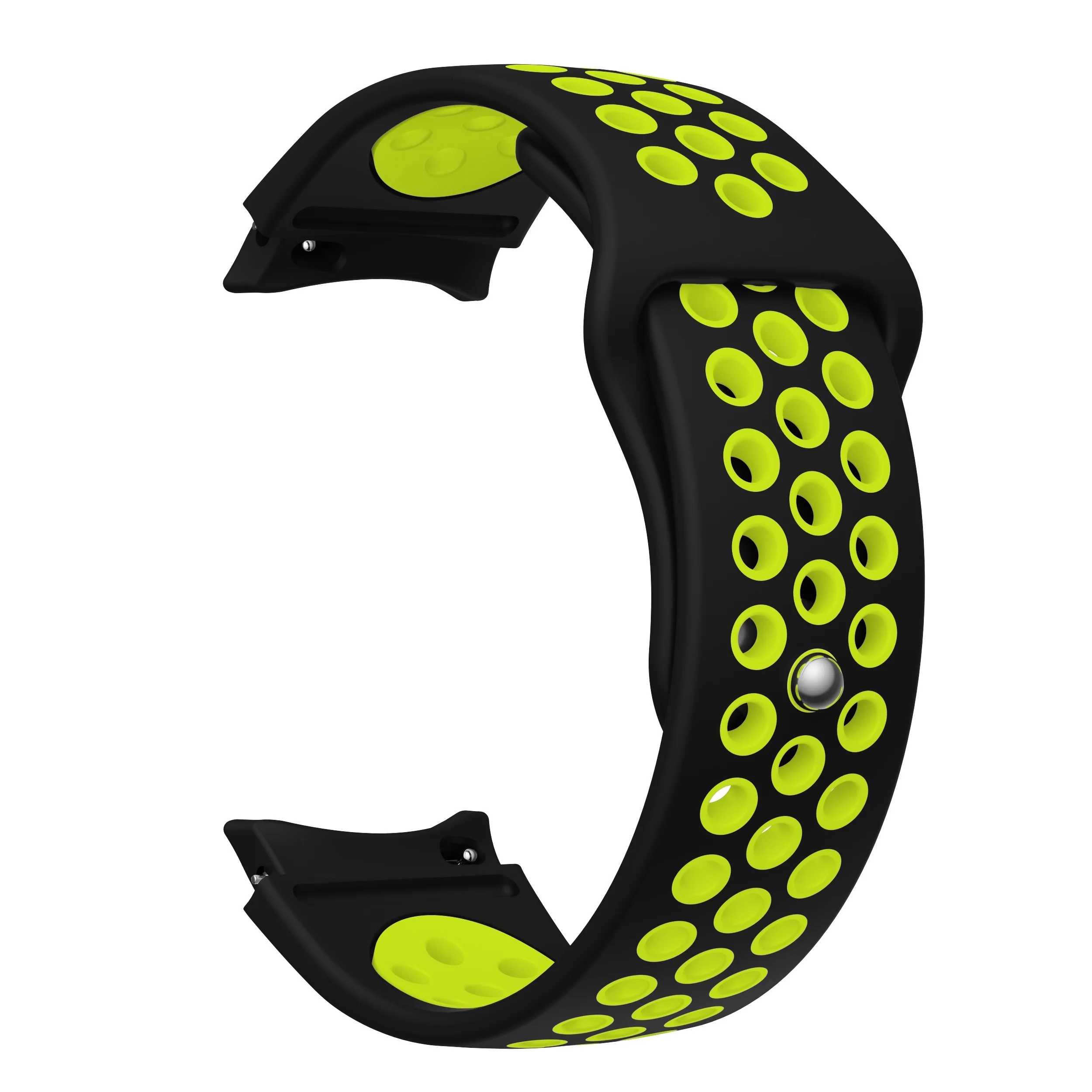 Dual-Tone Silicone Sport Watch Band with Breathable Holes