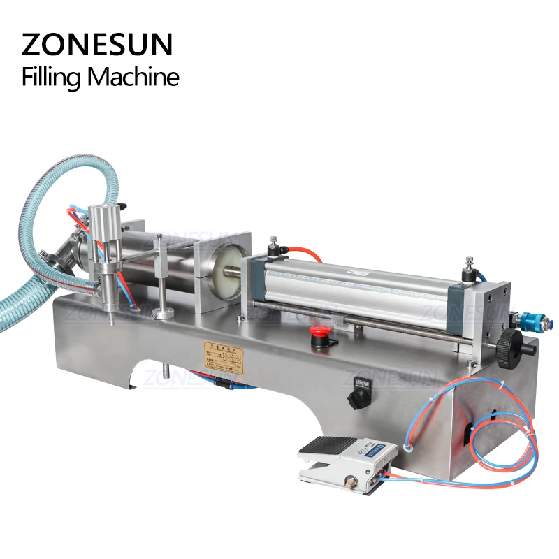 ZONESUN Horizontal Fully Pneumatic Liquid Piston Filling Machine