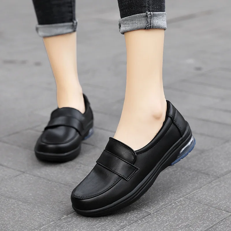 New Comfortable Soft White Flat Shoes Air Casual Sneakers Shoes for Women Non-slip Breathable Women Loafers Zapatos Mujer