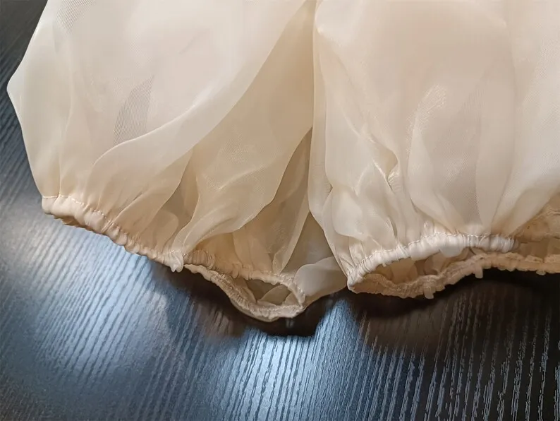 Wedding Dress Gloves Wedding Sleeve Accessories Organza Wedding Sleeves Puffy Removable Gloves Champagne Cap Sleeve Women Bride Accessory Formal Party Bridal Accessories