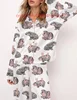 Moo Deng Baby Satin Pajama Set 3D Printed Spring/Summer New  Casual FashionLong Sleeve Set 4