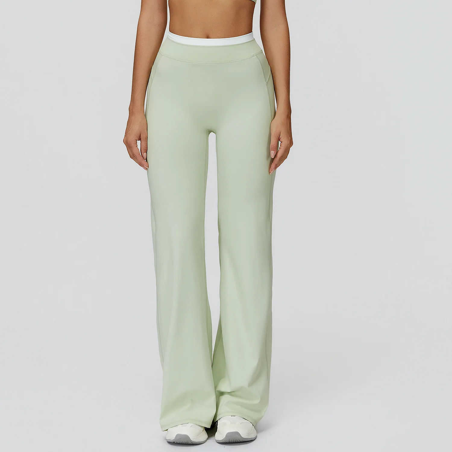 Women Gym Flared Pants Leggings Workout Woman ECO High Waist Butt Lifting Yoga Trousers Pilates Dance Fitness Bell-Bottom Pants 6