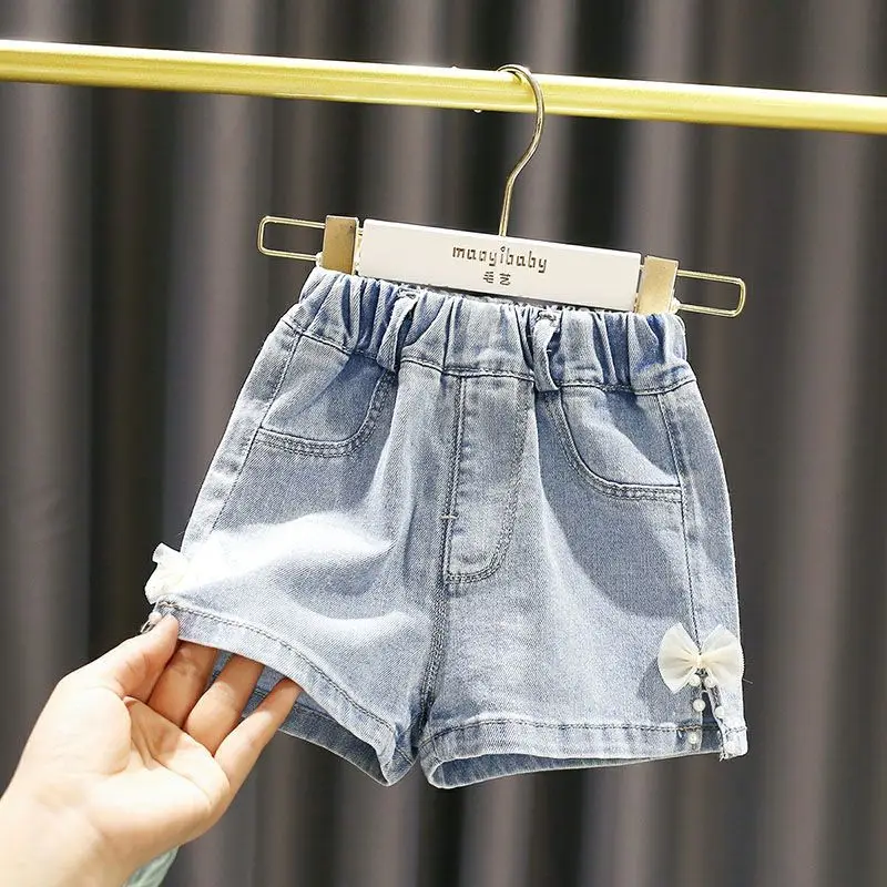 Children's Shorts New Summer Thin Pant Girls Denim Shorts Little Girls Hot Pants Baby Versatile Outwear