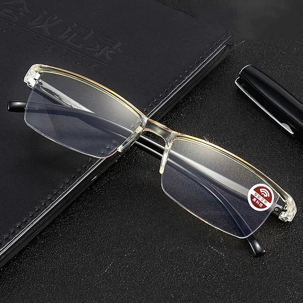 

1Pc Ultralight Smart Zoom Hyperopia Anti-blue Ray Semi Rim Glasses Presbyopia Eyeglasses Multifocal Eyewear Reading Glasses