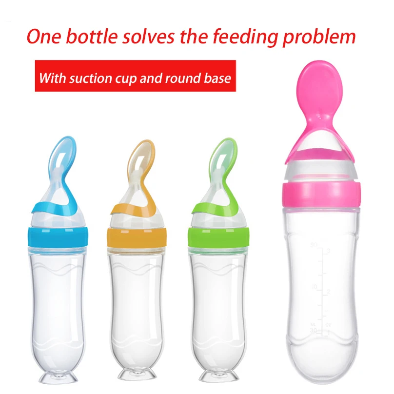 Baby Feeding Bottle Spoon Milk Bottle Baby Training Feeder Food Supplement Food feed Spoon baby gadgets BPA Free water bottle milk bottle feeding bottle glass milk bottle baby feeding utensils