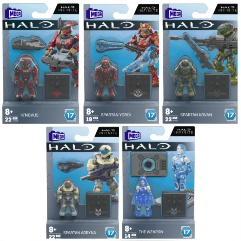 Haloes Figure Bloks Construcx Universe Heroes Series Action Figures Spartan Yoroi Kovan Agryna Brute Chieftain Boy Game Toy