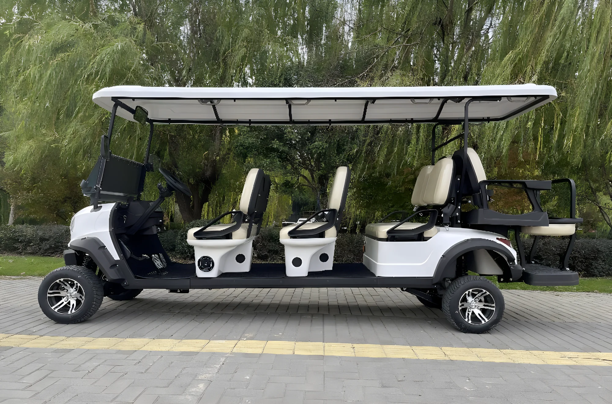 New Design 12 Inch Golf Cart Wheels and Tires Luxury Street Legal Electric Golf Cart 6 Seater