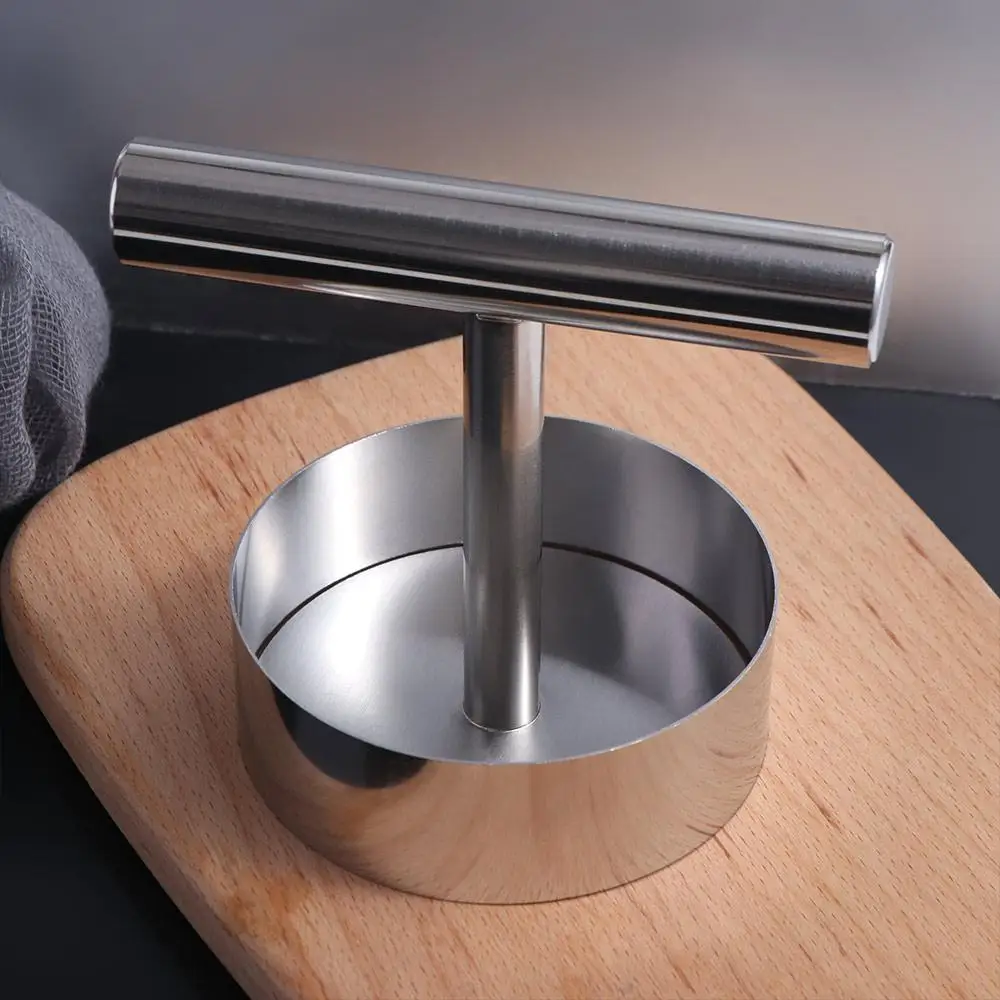 Adjustable Thickness Stainless Steel Hamburger Press