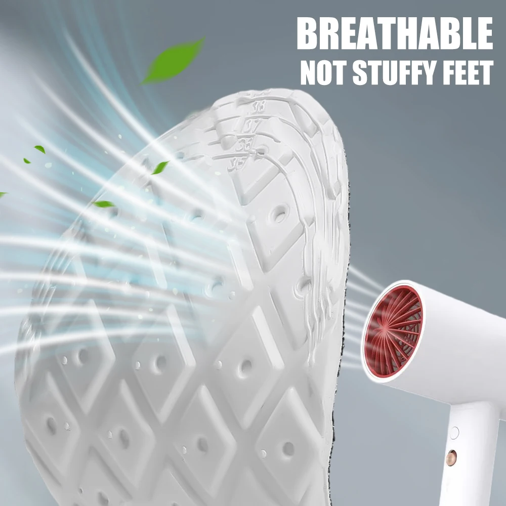 4st Latex Memory Foam innersulor för mäns mjuka fotstöd Skokuddar Andas ortopedisk sportinlägg Fotvårdsinlägg_voghion.com