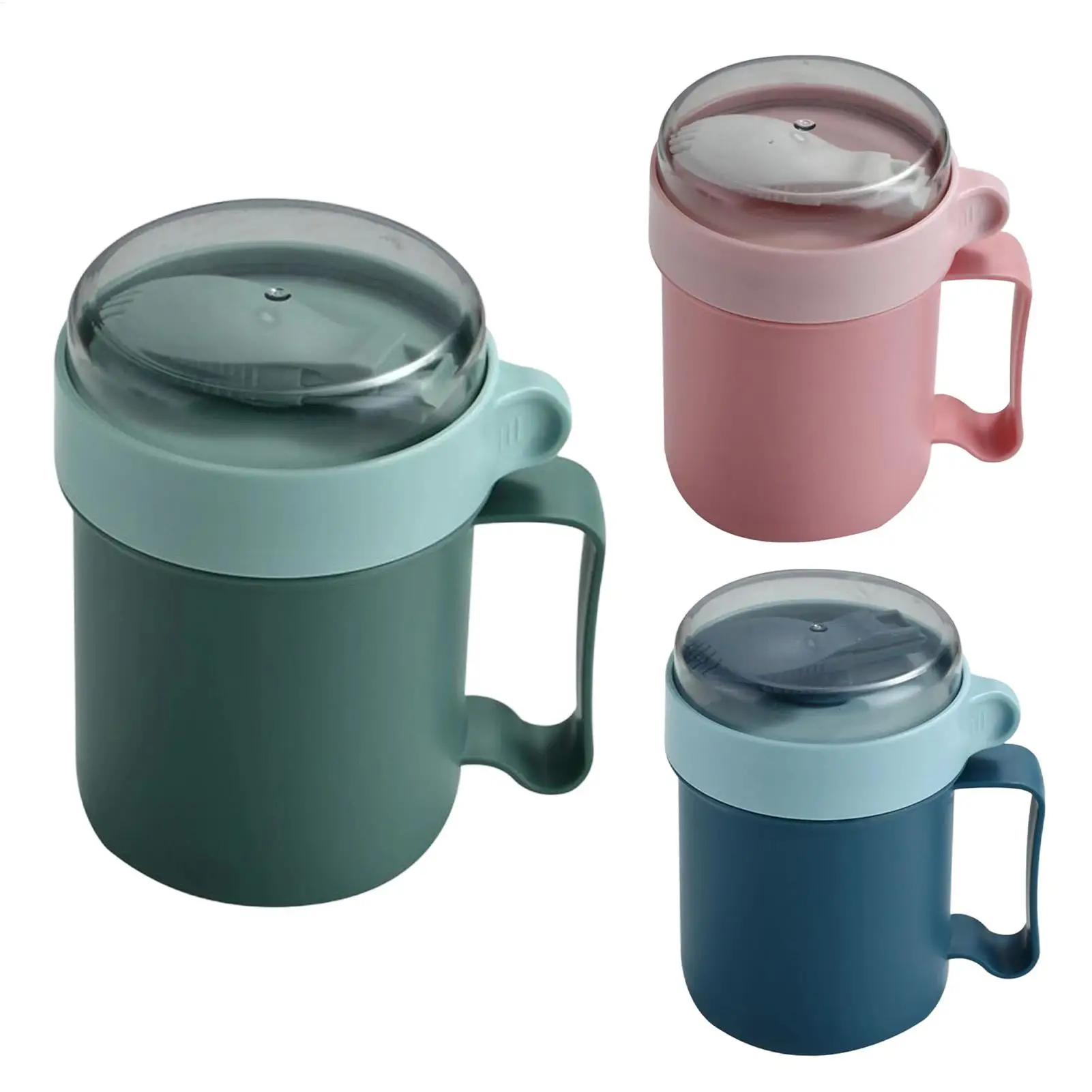 S9cea67cdd0c64e24a7100151a76291e2l küchexyz.de Best Price | Fast Delivery |Quality Product Portable Breakfast Cups 500ml Oatmeal Cereal Nut Yogurt Salad Cup with Lid Spoon School Lunch Box Microwave for Kitchen Tools