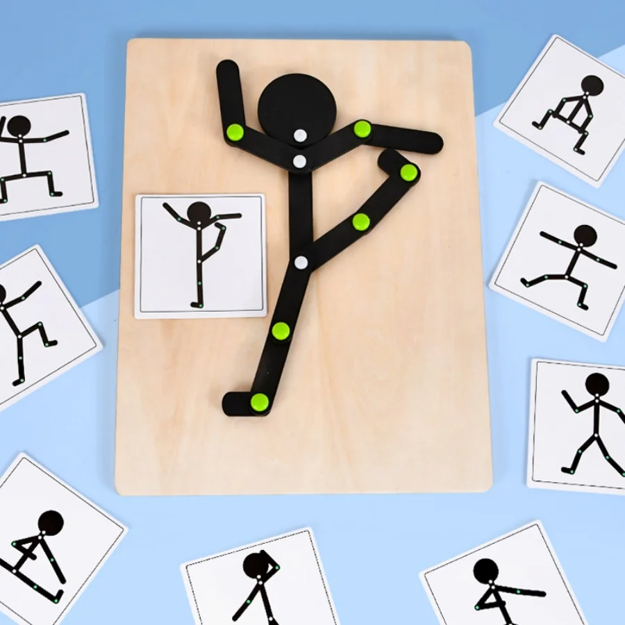 Interactive Wooden Man Puzzle: Educational and Versatile Children's Toy