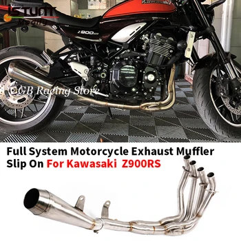 Slip On For Kawasaki Z900RS Z900 RS 2017 2018 2019 2020 Full System Motorcycle Exhaust Muffler Escape Moto Modiifed With Muffler
