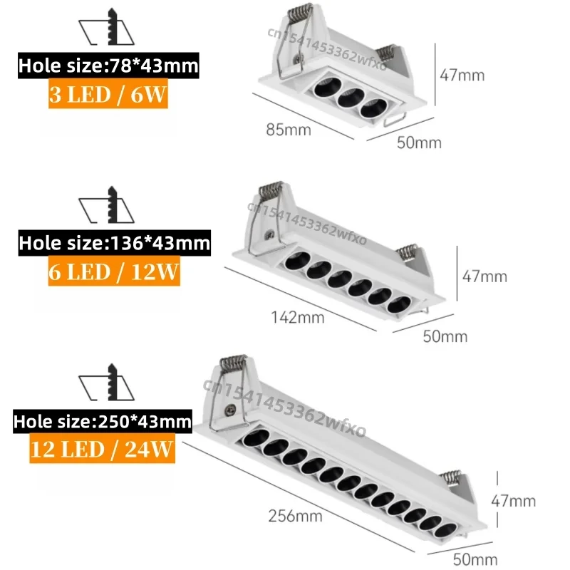 Dimmable Mini COB Downlight Spotlight 6W12W24W