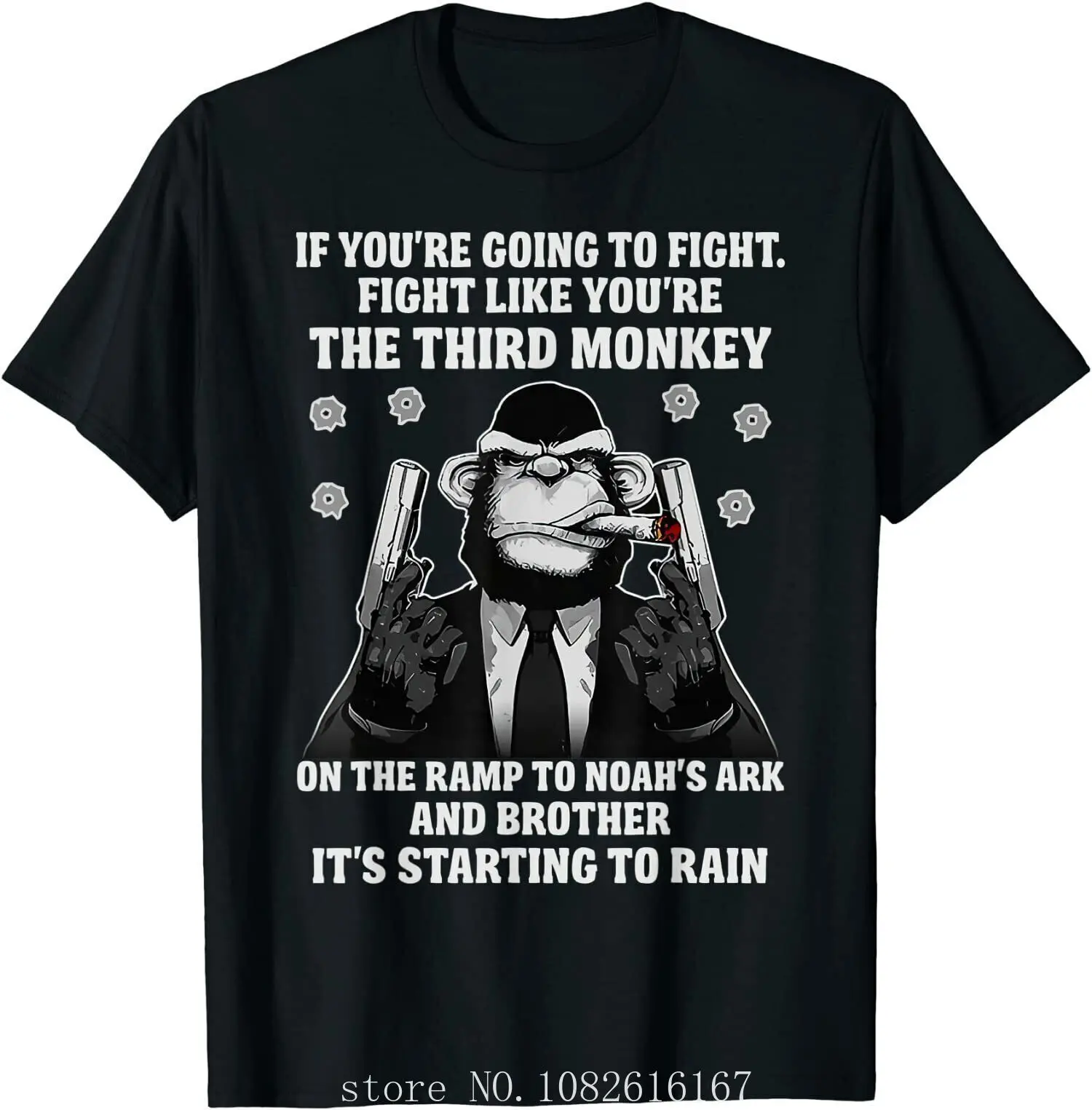 Nuova Lotta Limitata Come La Terza Scimmia Sull'Arca Di Noah-T-Shirt Scimmia Divertente Magliette Grafiche Economiche All'Ingrosso 2024 Streetwear T-