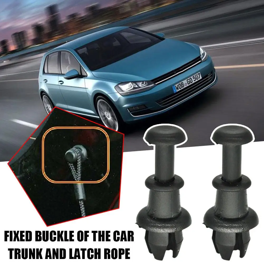 Car Fastener Clip 2pc Car Trunk Lanyard Fixing Clip Parcel Shelf String Clips 1M6867574A for VW Golf MK5 MK6 5 6 Auto Knob Holder Pivot Hanger Peg