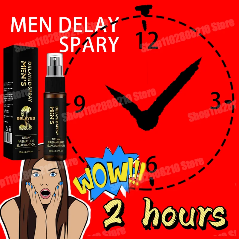 Men Sexual Long-Lasting Spray Private Part Penis Erection Enhancement Enlargement Sex Delay Spray Stops Premature Ejaculation Male Sex Toys Male Delay Wipes