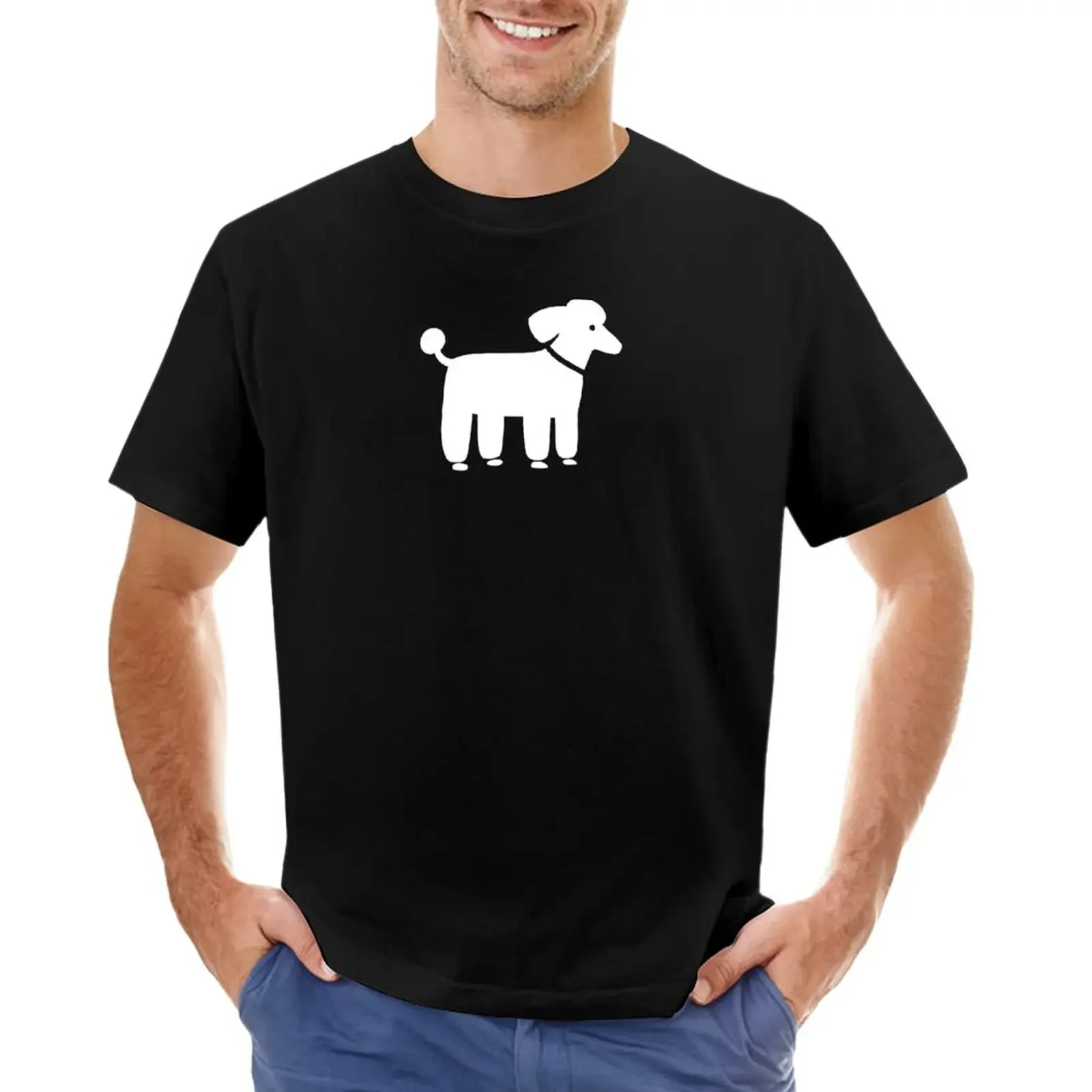 

White Poodle Graphic T-Shirt oversized hippie clothes aesthetic clothes tops men clothings