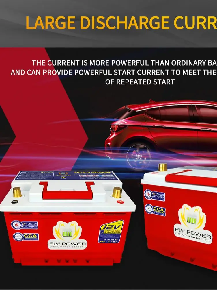 BMS Built-in LIFEPO4 12.8V 25~120Ah Lithium Battery for Electric Car 12.8V Rechargeable Battery Pack for AUTO Car Starting car battery accessories