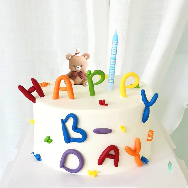 Letter Happy Birthday Cake Topper Party Kid Cake Insert Decor