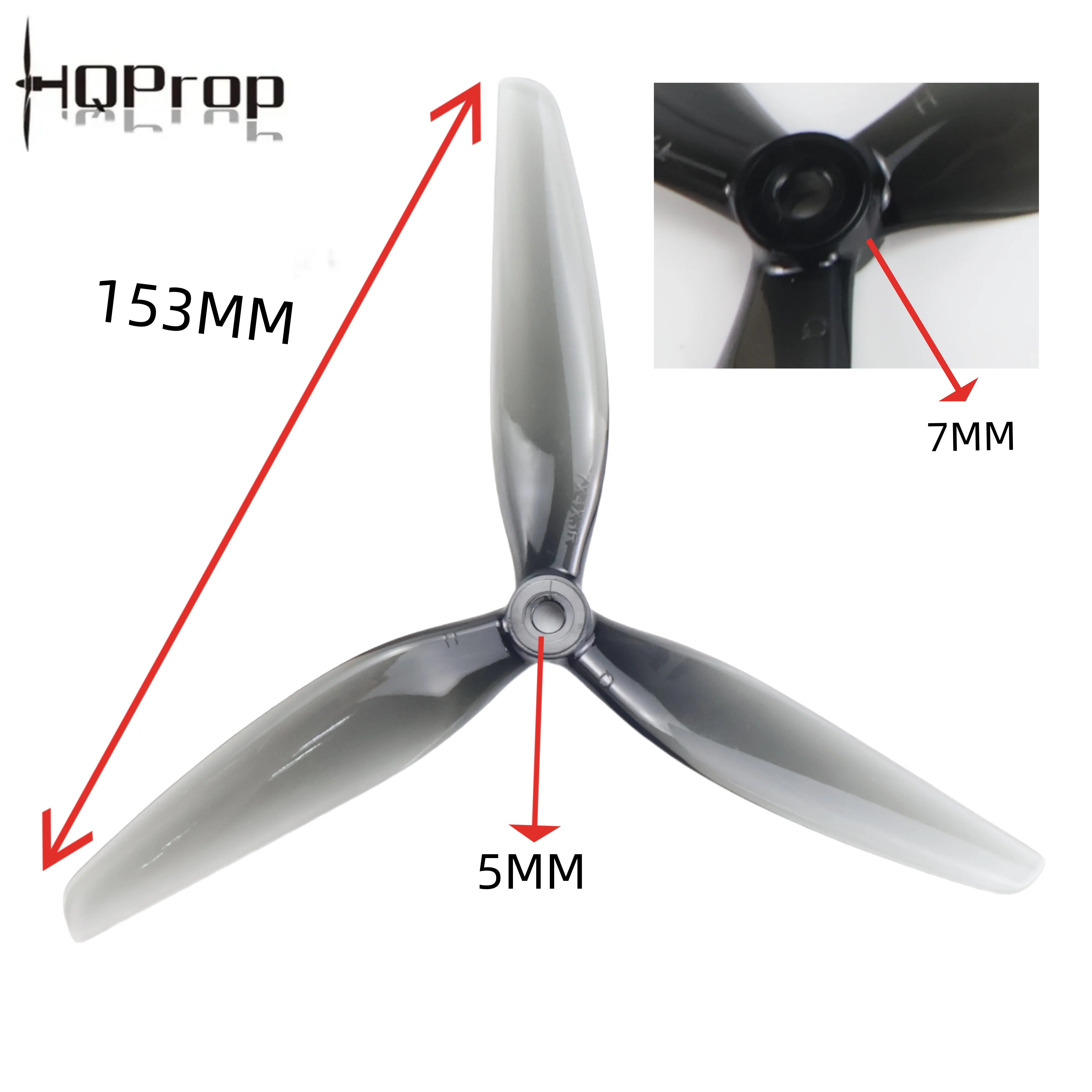 HQProp 7040 Hélices 7 pouces 3 pales 2 paires CW/CCW pour FPV Freestyle