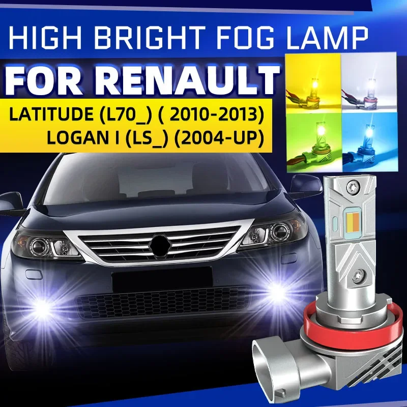 2 Lampadine Per Fendinebbia A Led Per Auto Da 20 Piedi Dual Colors Switchback Bianco Giallo Per Renault Latitude L70 Logan 1/2 Express Stepway Ls Ks U