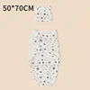 Baby Anti-shock Swaddle Cotton Printed Wrap Spring/Summer Baby Wrap Two-piece Baby Anti-kick Blanket Suitable for 0-3 Months 2