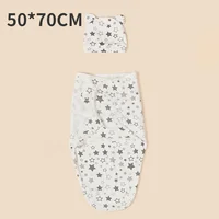 Baby Anti-shock Swaddle Cotton Printed Wrap Spring/Summer Baby Wrap Two-piece Baby Anti-kick Blanket Suitable for 0-3 Months 2