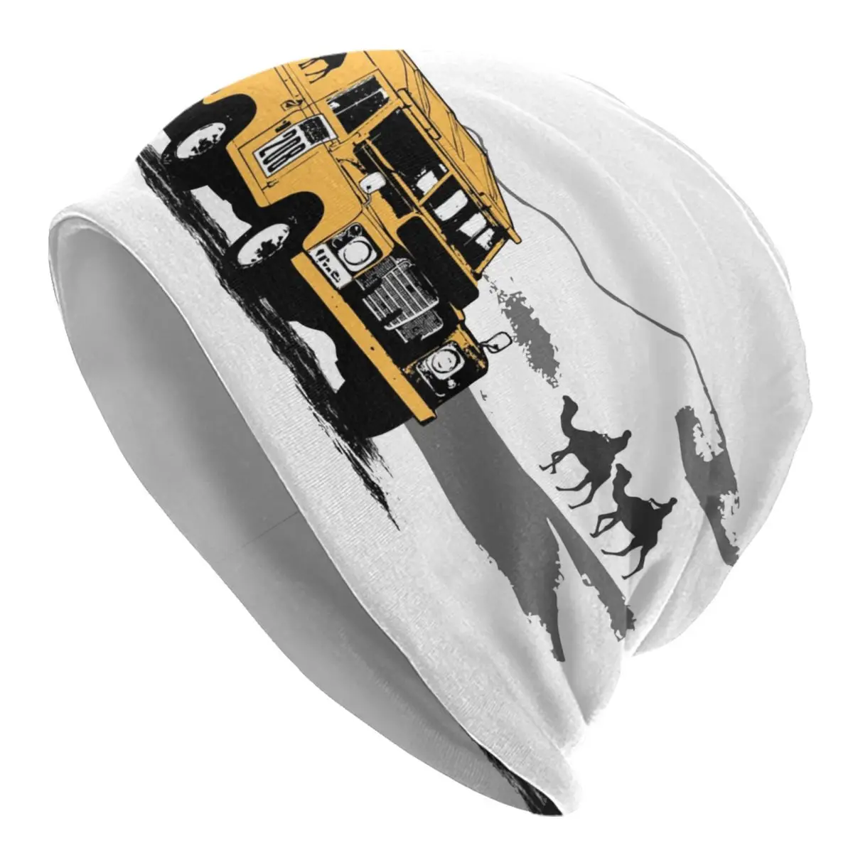 

Yellow Car Desert Trophy Skullies Beanies Caps Unisex Winter Warm Knit Hat Men Women Cool Adult Bonnet Hats Outdoor Ski Cap