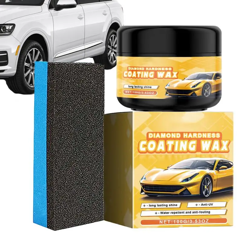 

Автомобильная восковая Полировочная паста для ремонта царапин в комплекте губка для автомобиля средство для защиты от царапин автомобиля от УФ-лучей