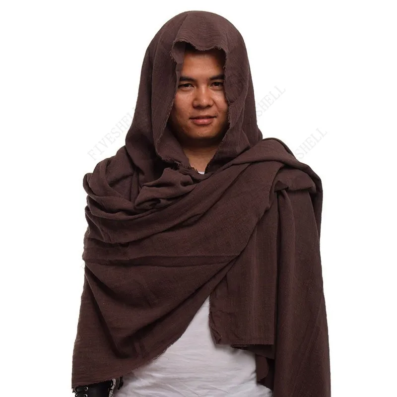 Vintage Pirate Scarf Medieval Hood Cloak Halloween Cosplay Middle Ages Mittelalter Shoulder Cowl