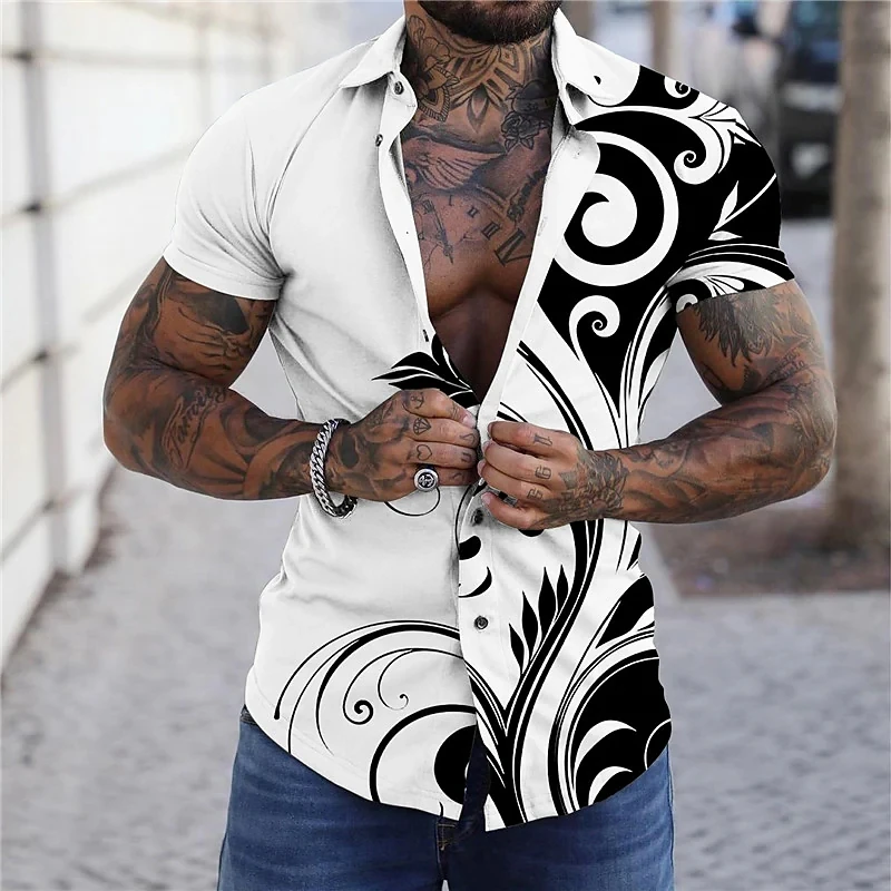 

Hawaiian Men's Shirt Fashion Graphic Short Sleeve Men's Clothing Streetwear Cool Top T-shirt Casual Harajuku Shirt For Man Tee