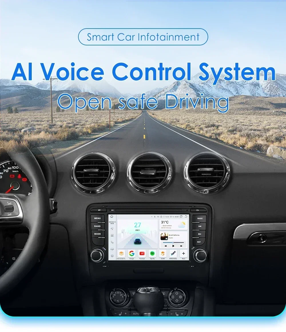 

2din Android Autoradio Stereo for Audi TT MK2 8J 2006 - 2014 Car Radio Multimedia Audio Video Player GPS Carplay Auto WIFI DSP