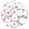 10Pcs New 12mm Baby Silicone Letters Beads Pacifier Letters Alphabet BeadsChew Teething Teethers Nursing Shower Gifts BPA Free 4